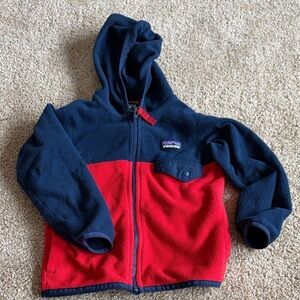 Patagonia Kids' Navy and Red Fleece Hoodie